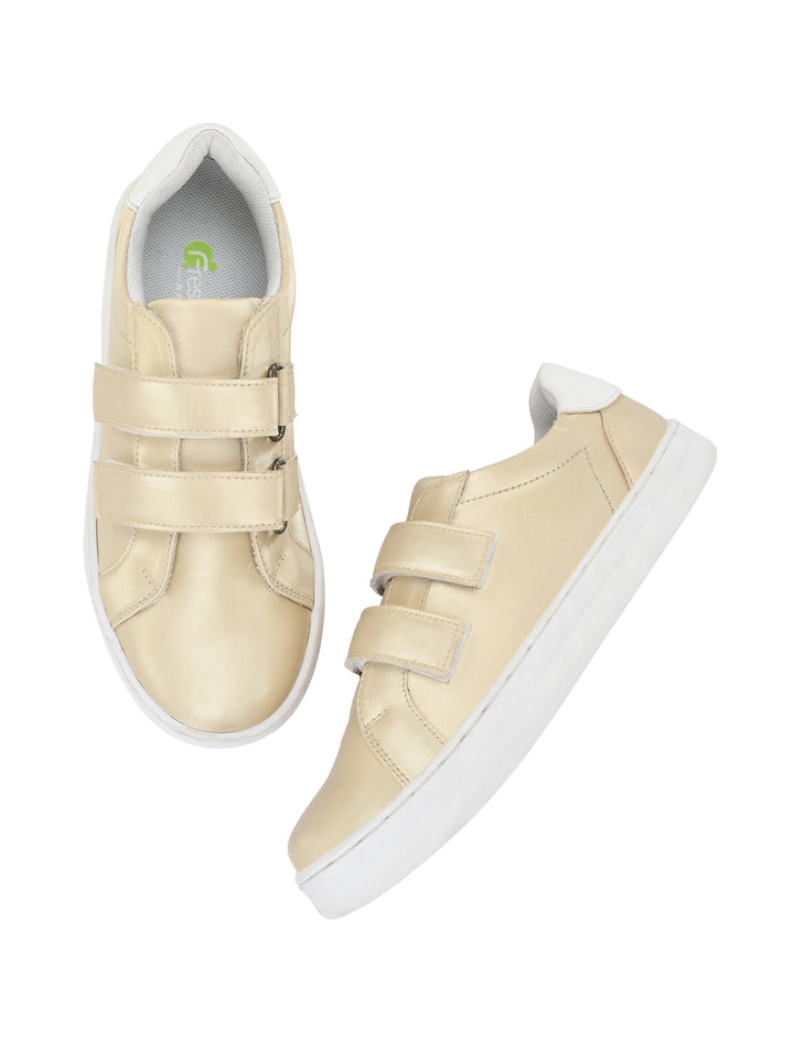 Chloe Gold Dual Size Technology Sneakers for Kids