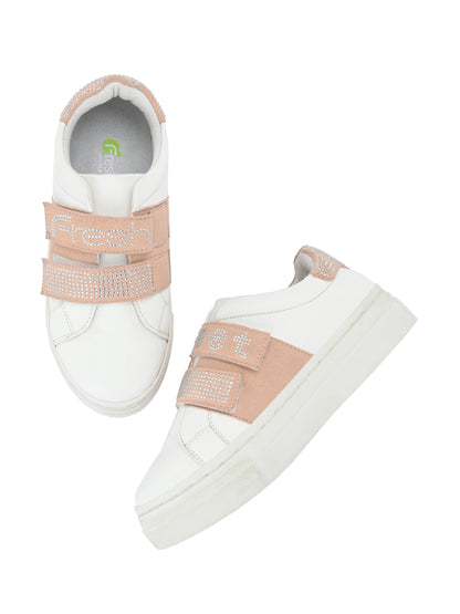 Niko White Pink Shoes for Kids