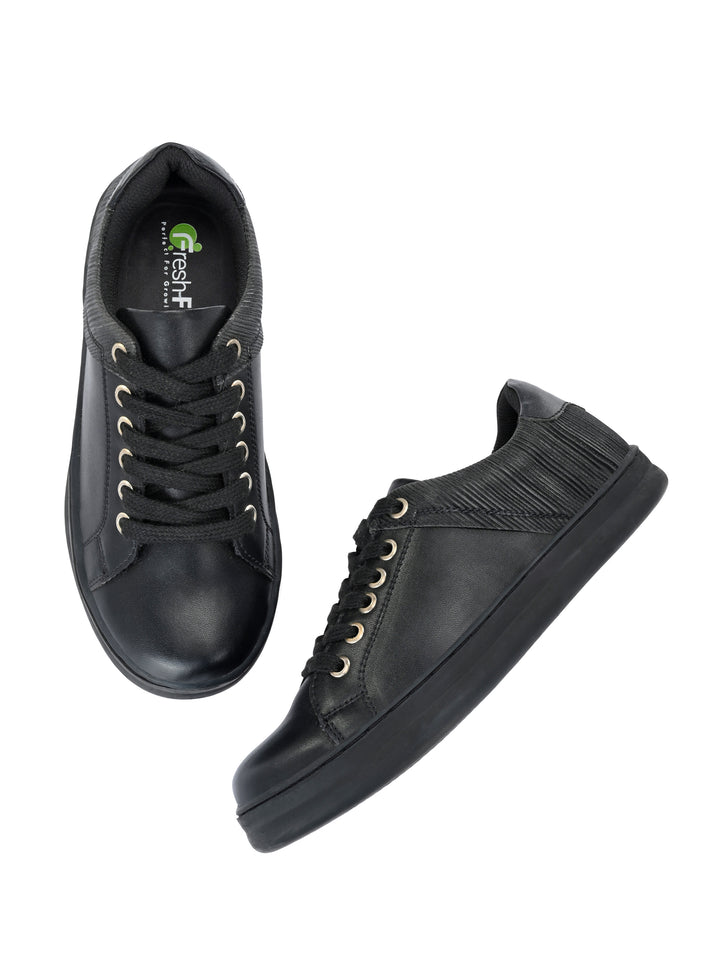 Camila Black Dual Size Technology Sneakers for Kids