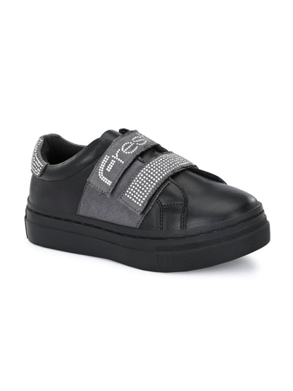 Niko Black Grey Shoes for Kids