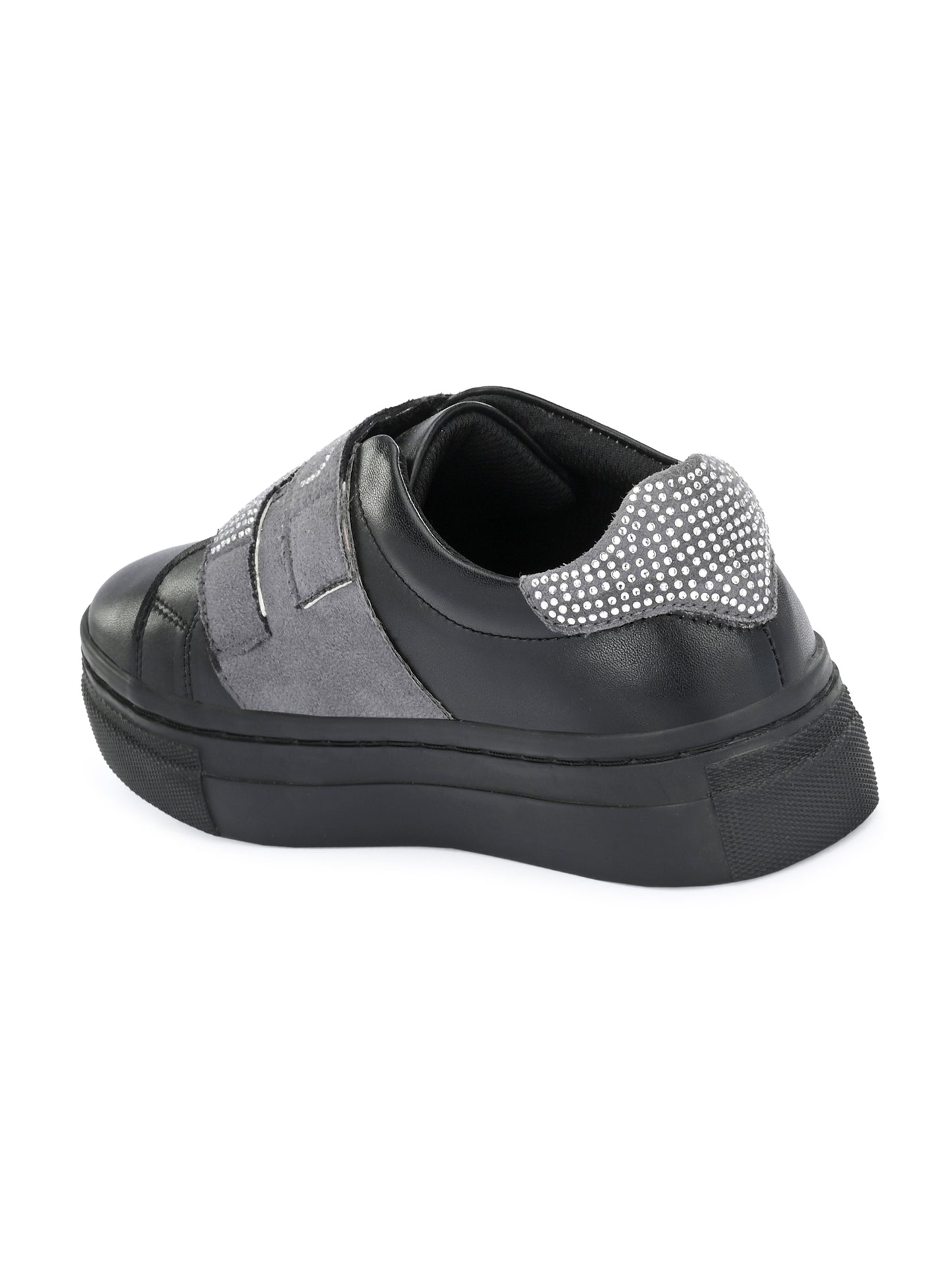 Niko Black Grey Shoes for Kids