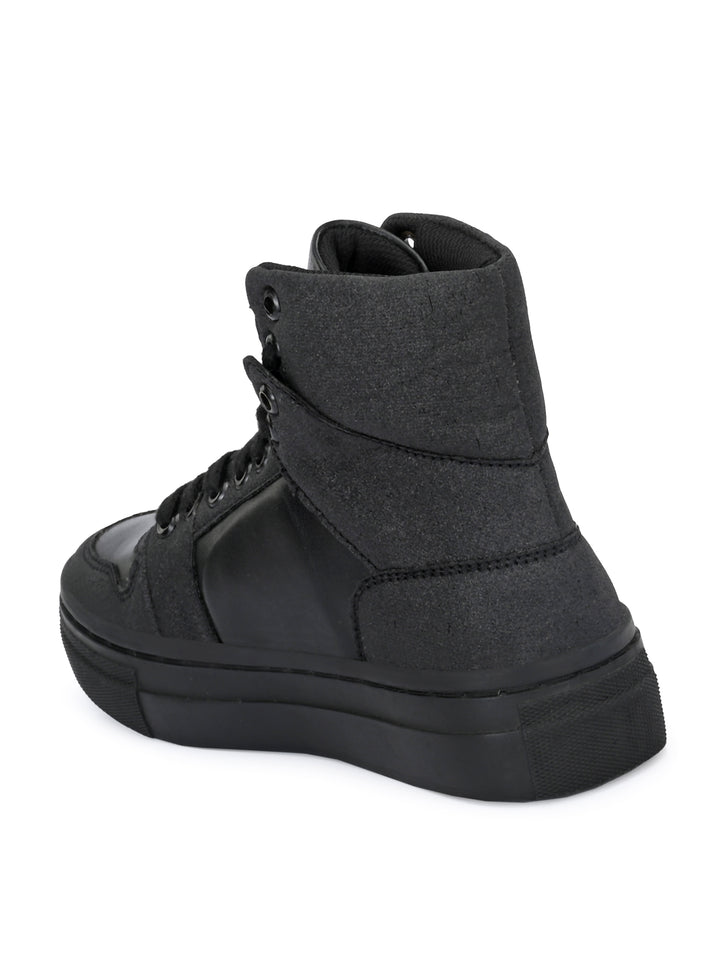 Nick Black Dual Size technology Shoes for Kids