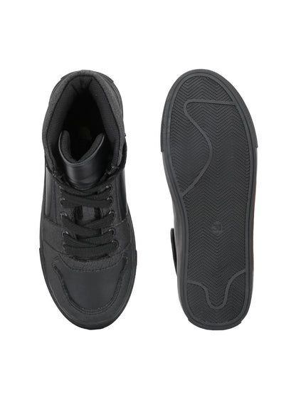 Nick Black Dual Size technology Shoes for Kids