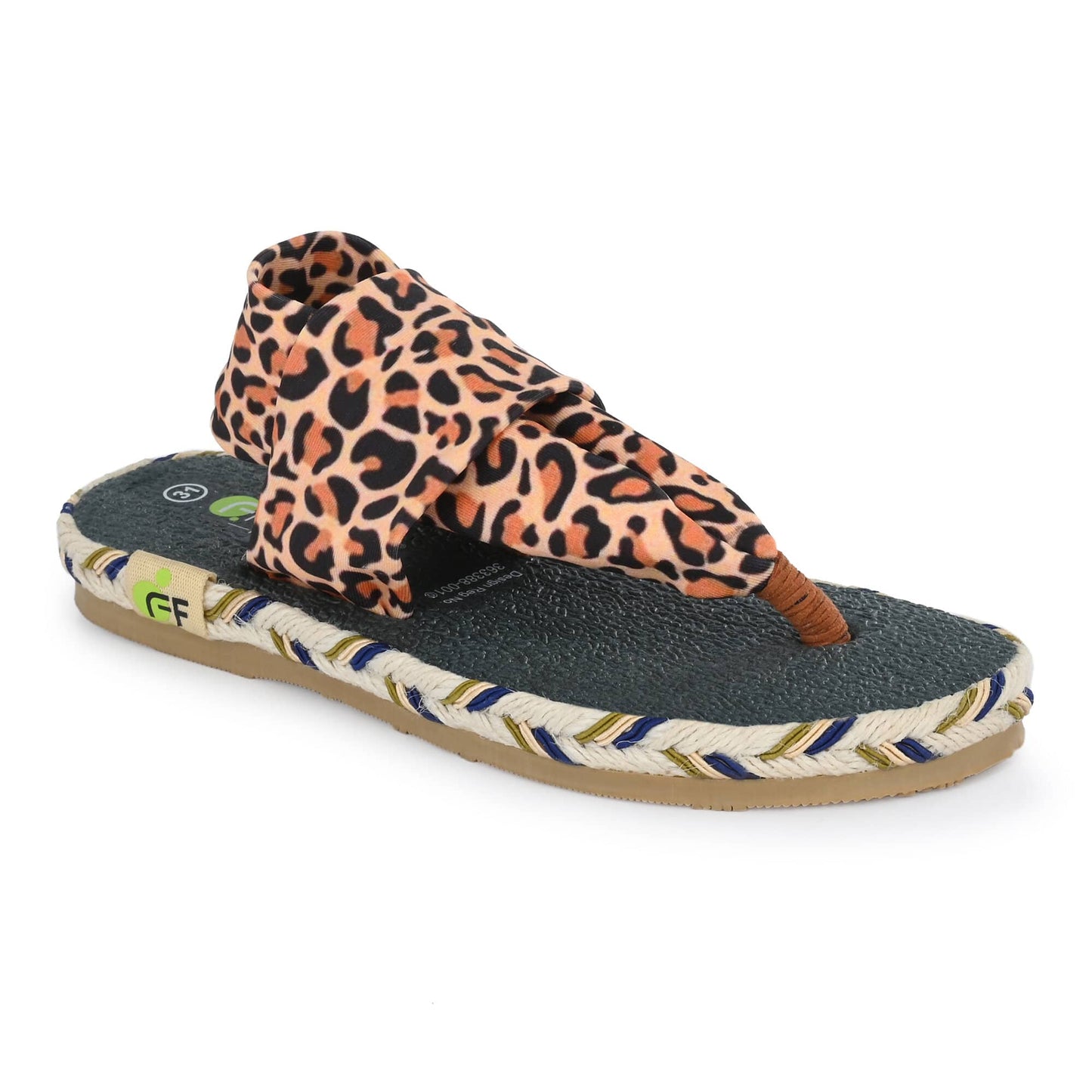 Cinderella Leopard Print Yoga Mat Sandals for Kids