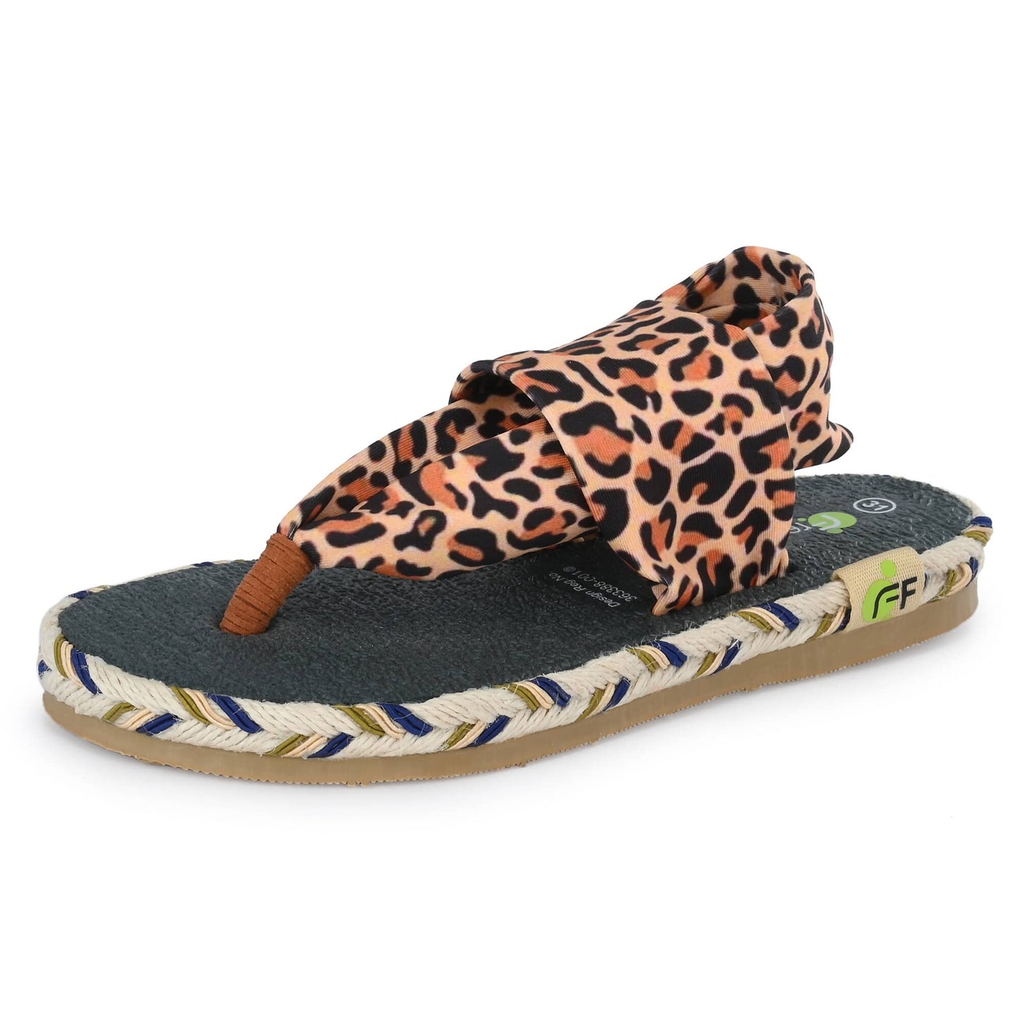 Cinderella Leopard Print Yoga Mat Sandals for Kids