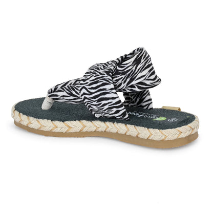 Cinderella Zebra Print Yoga Mat Sandals For Kids