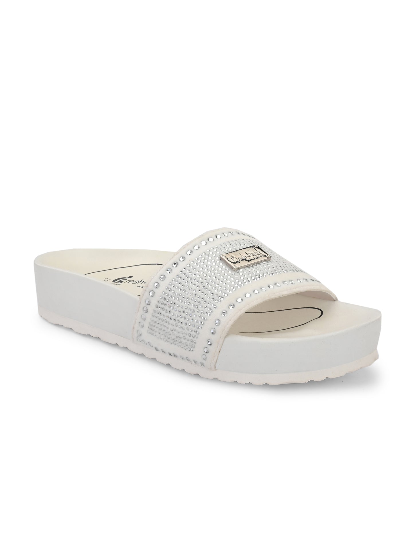 Jessica White Orthopedic Sliders For Women