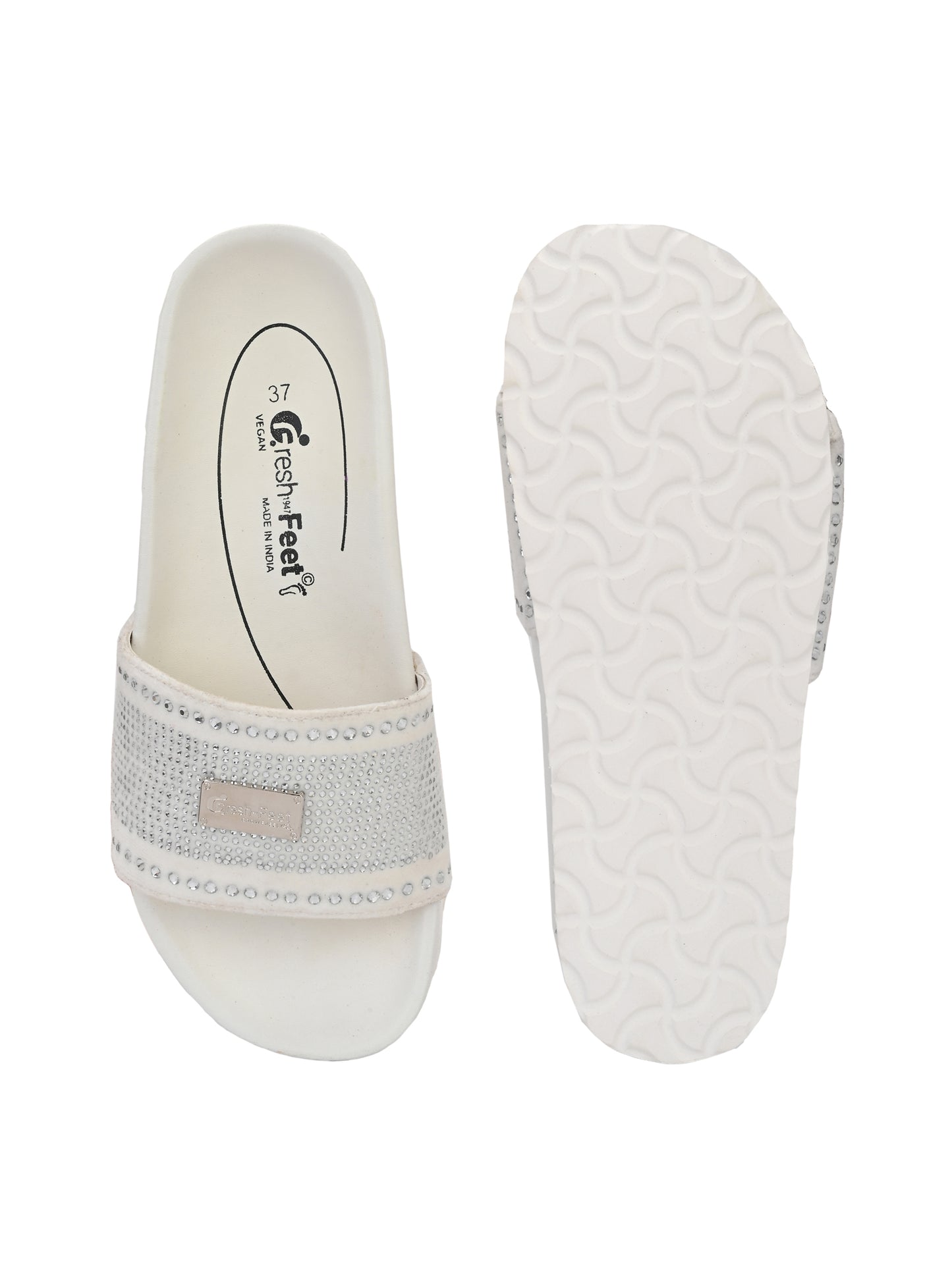 Jessica White Orthopedic Sliders For Women