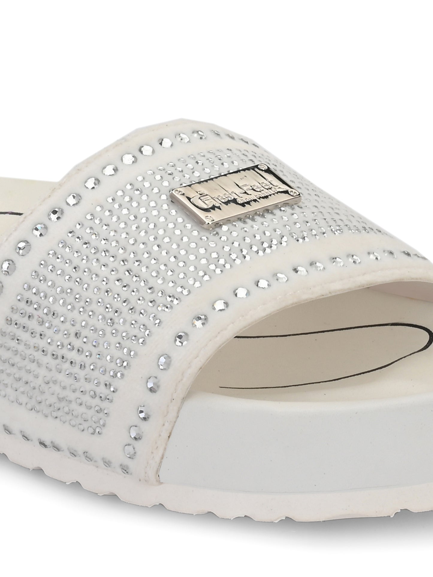 Jessica White Orthopedic Sliders For Women