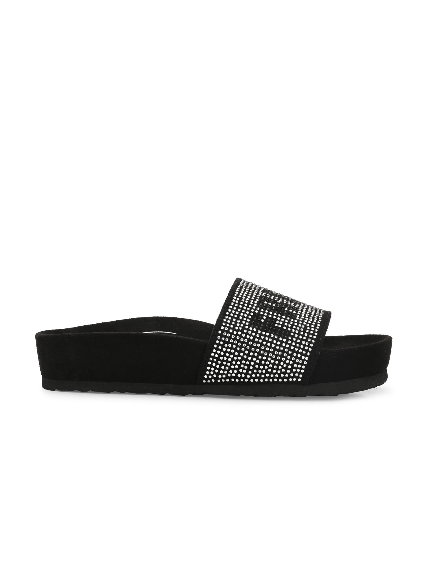 Kate Black/Silver Orthopedic Sliders For Women