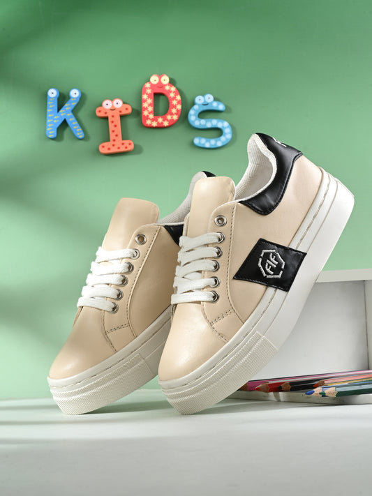 Maradona Beige Dual Size technology Shoes for Kids