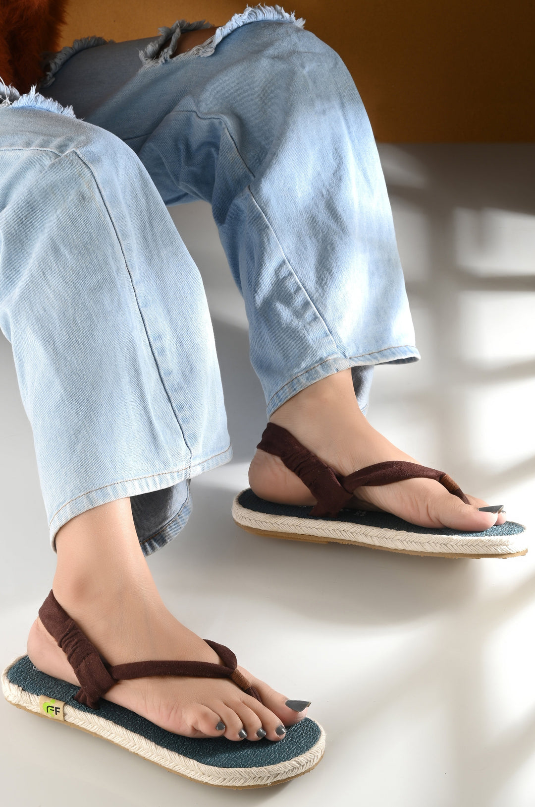 Alexa Coffee Yoga Mat Sandals for Women