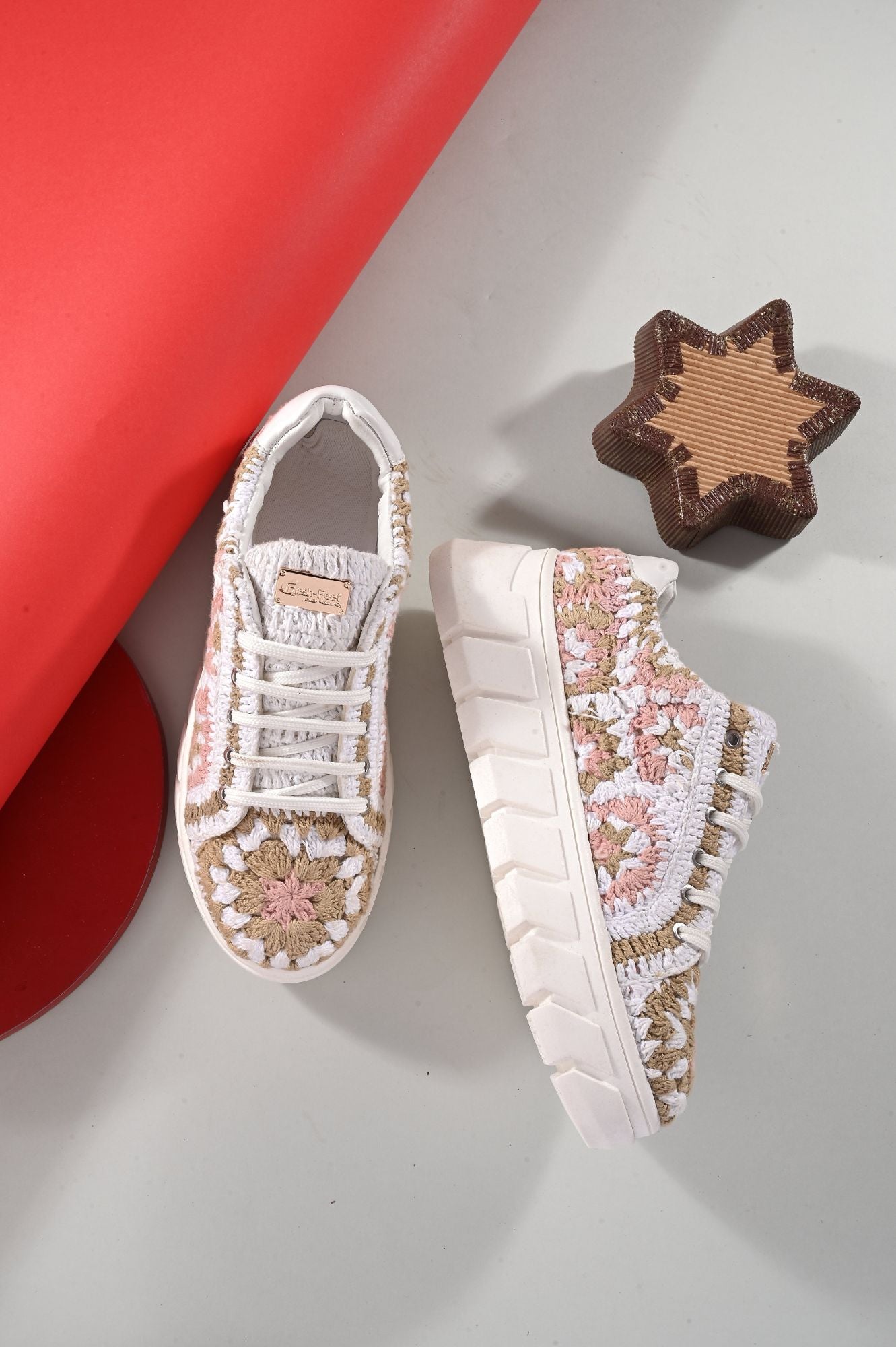 Austria Pink White Gold Shoes For Women
