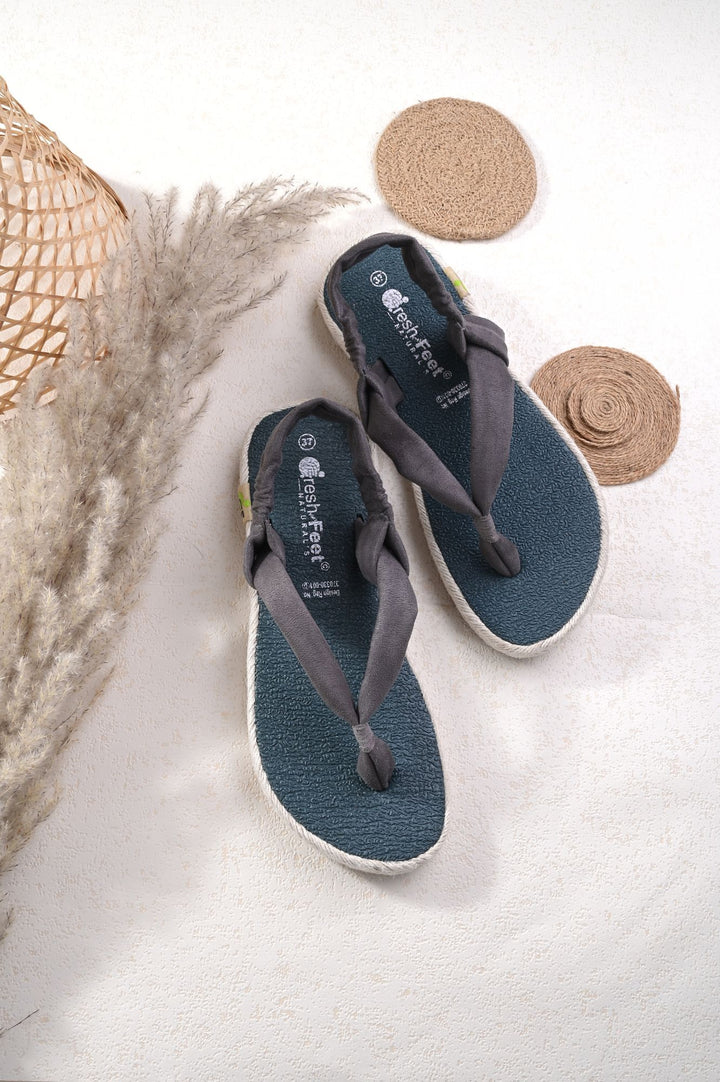 Alexa Grey Yoga Mat Sandals for Women