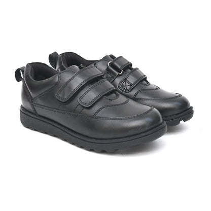 ALBERT Genuine Leather Black Dual Size technology School Shoes - Fresh Feet