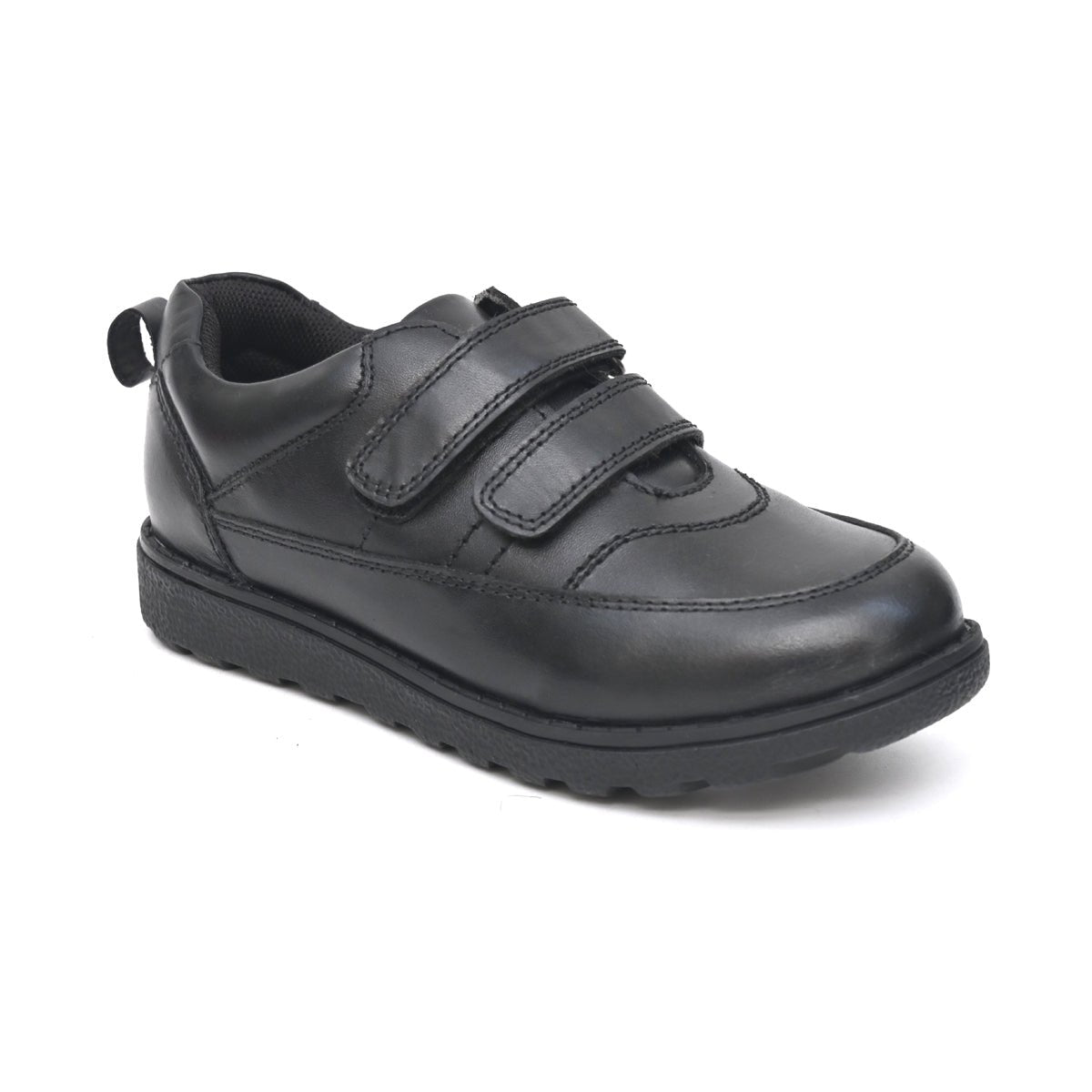 ALBERT Genuine Leather Black Dual Size technology School Shoes - Fresh Feet