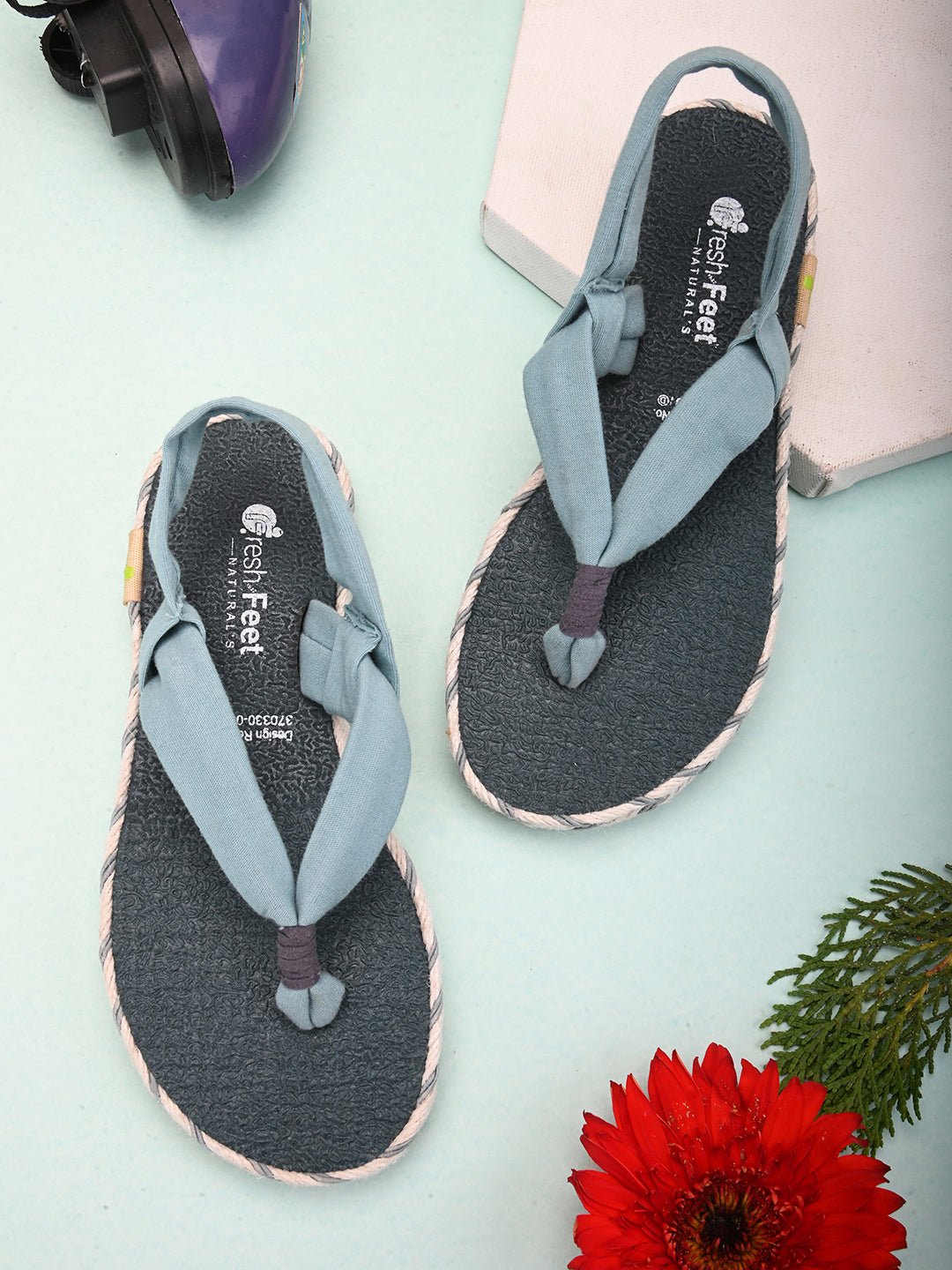 Alexa Light Blue Comfy Sandals for Kids - Fresh Feet