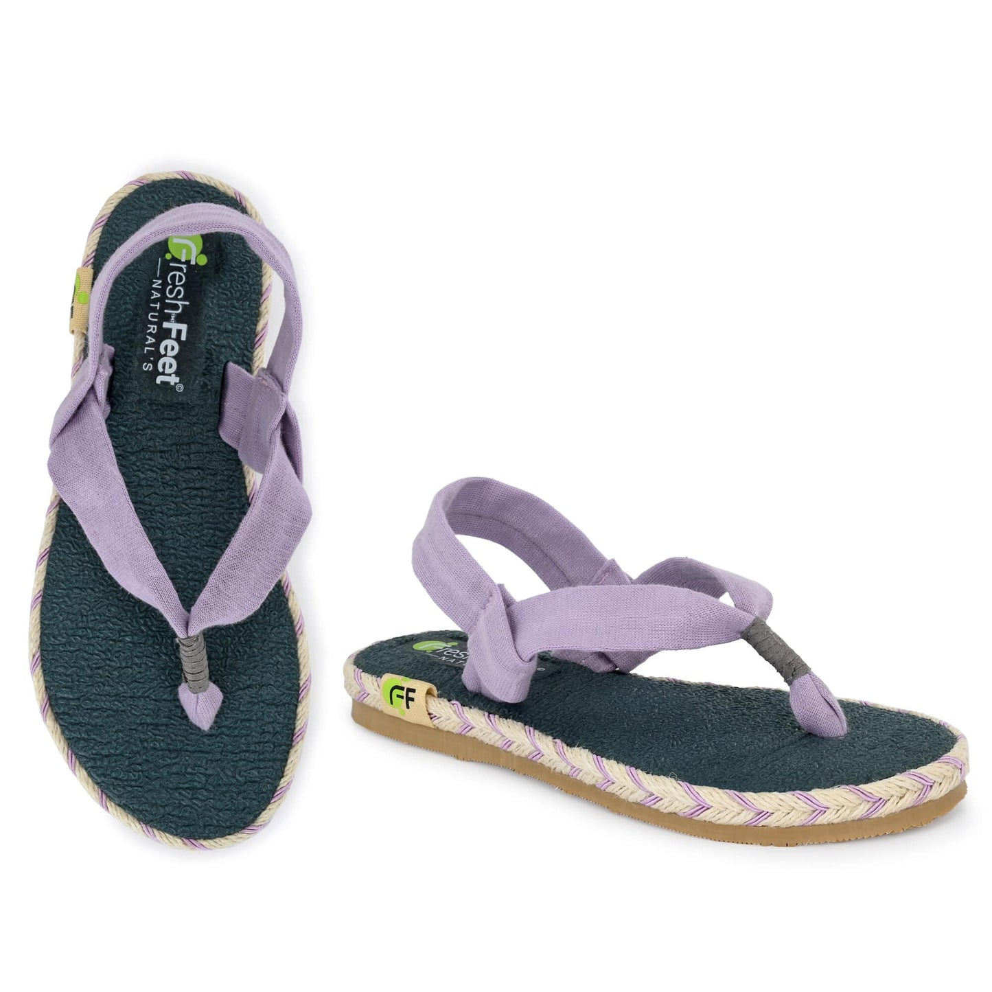 Alexa Light Purple Yoga Mat Sandals for Kids - Fresh Feet