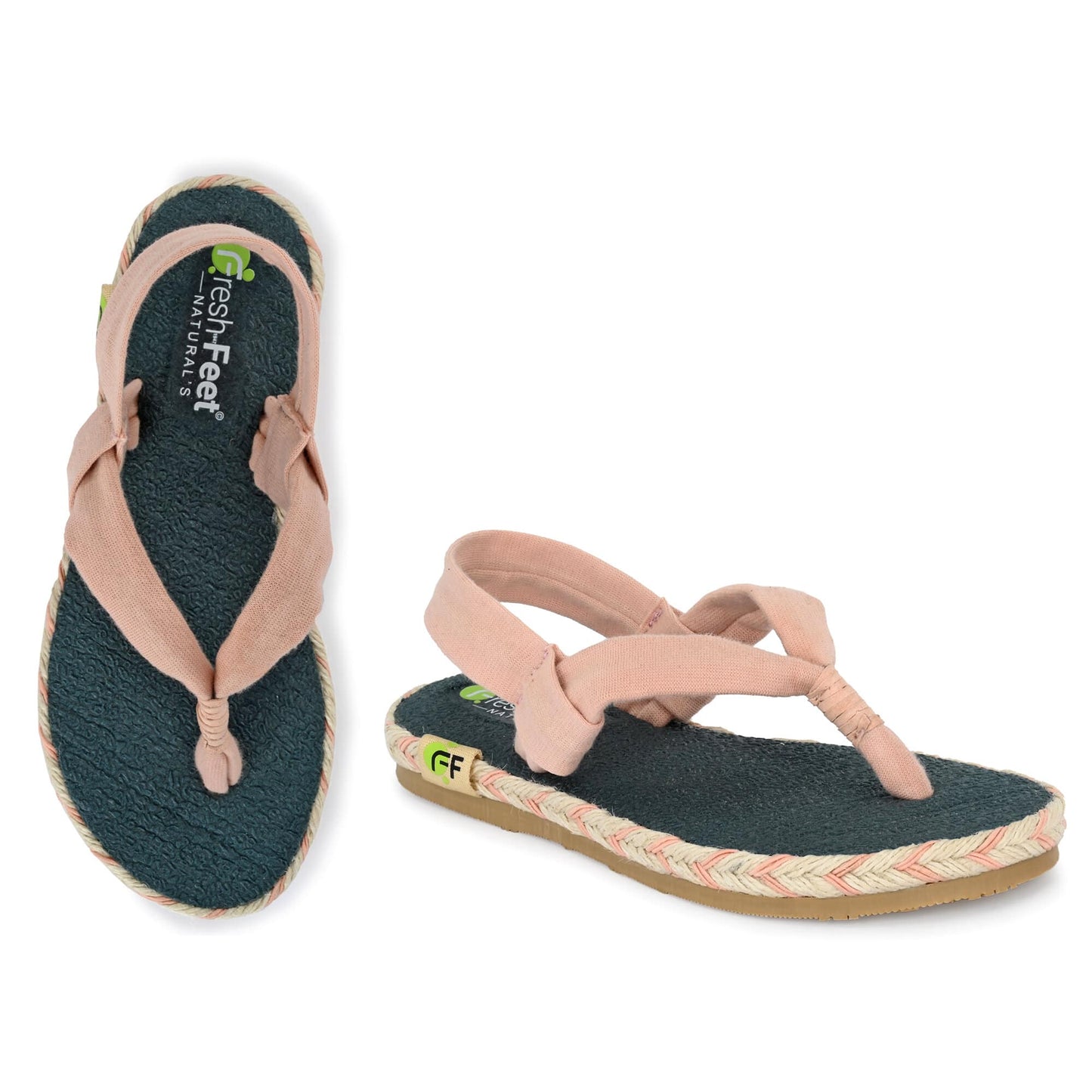 Alexa Peach Yoga Mat Sandals for Kids - Fresh Feet