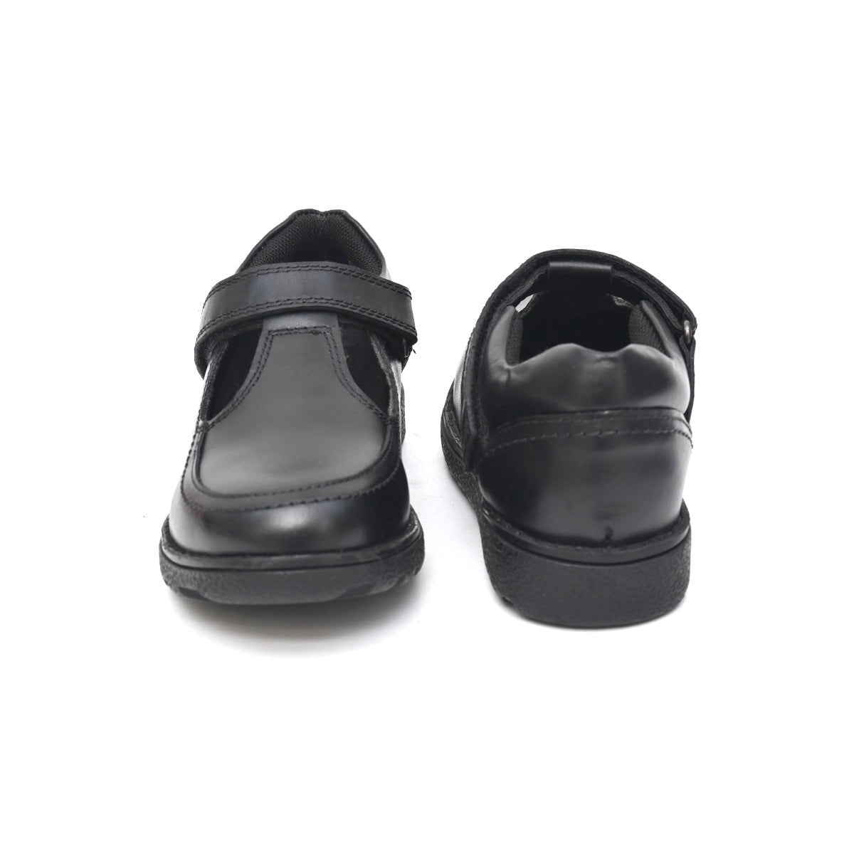 ANVI Genuine Leather Black Dual Size technology School Shoes - Fresh Feet