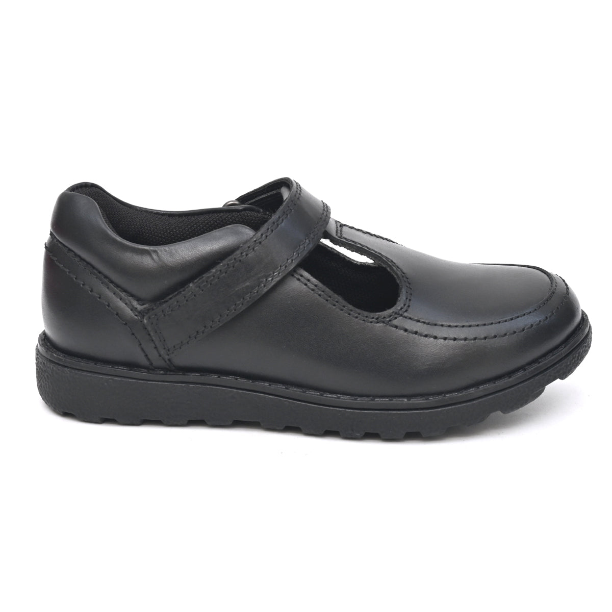 ANVI Genuine Leather Black Dual Size technology School Shoes - Fresh Feet