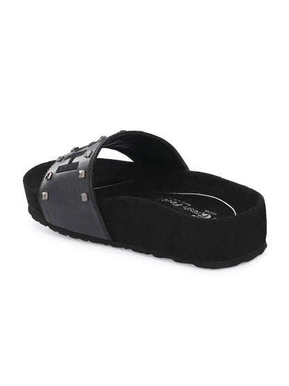 Ayla Black Orthopedic Sliders For Women - Fresh Feet