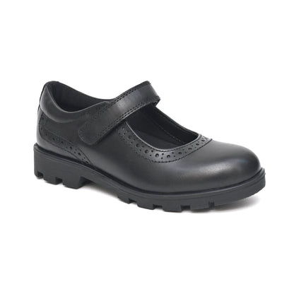 BELLA Genuine Leather Black Dual Size technology School Shoes - Fresh Feet