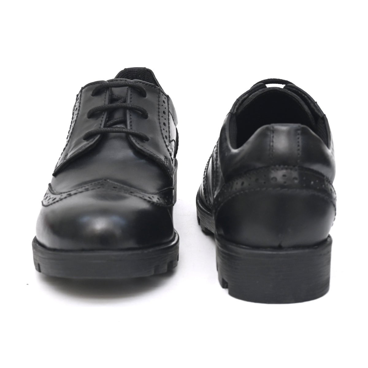 BEN Genuine Leather Black Dual Size technology School Shoes - Fresh Feet