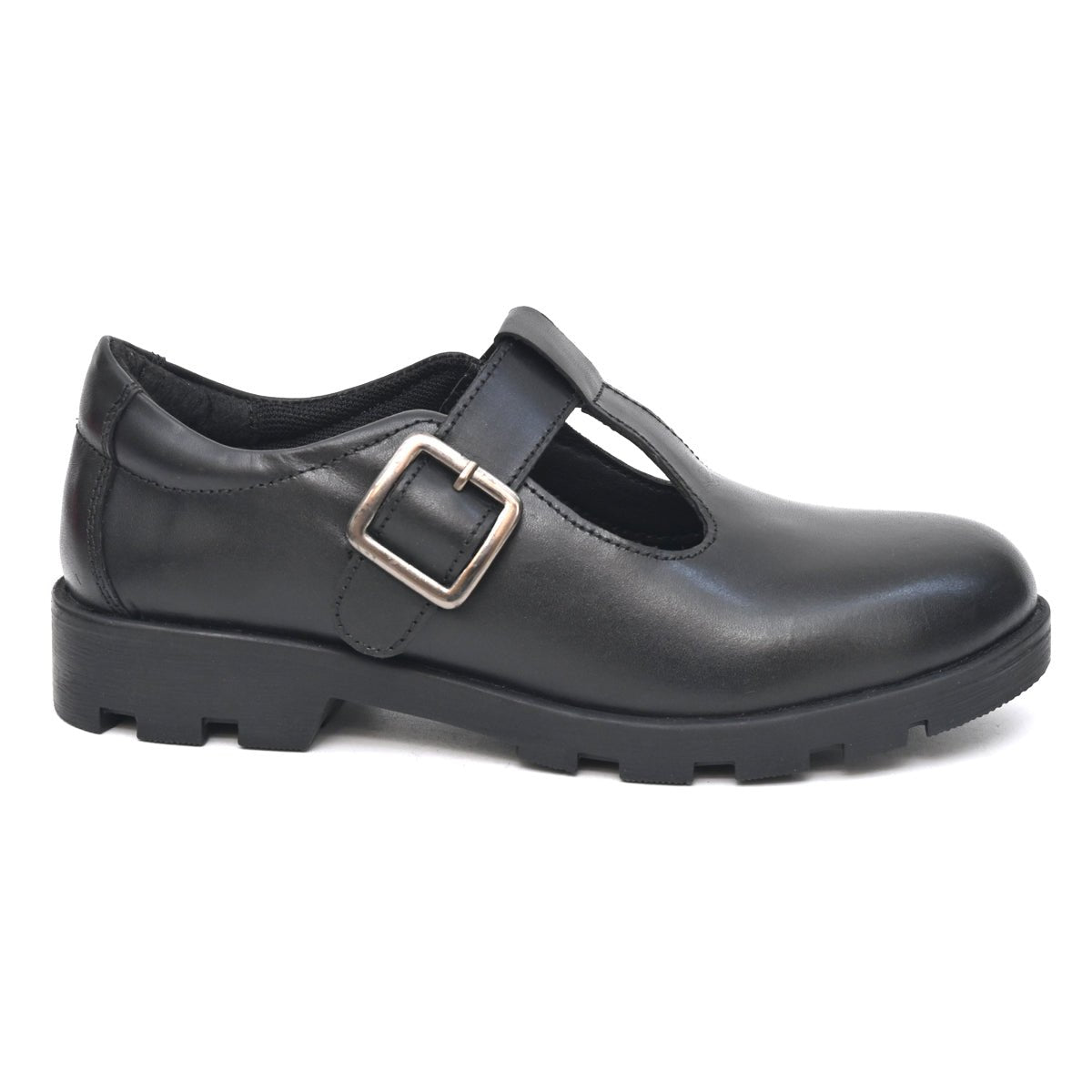 BENCE Genuine Leather Black Dual Size technology School Shoes - Fresh Feet