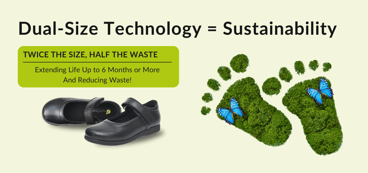 Load video: School Shoes with Dual-size Technology