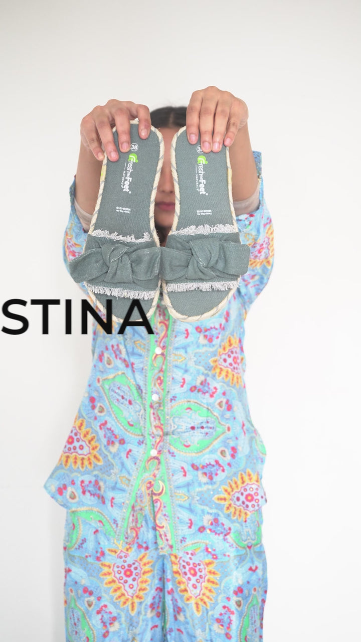 Denim Grey Christina Yoga Mat Sandals for Women